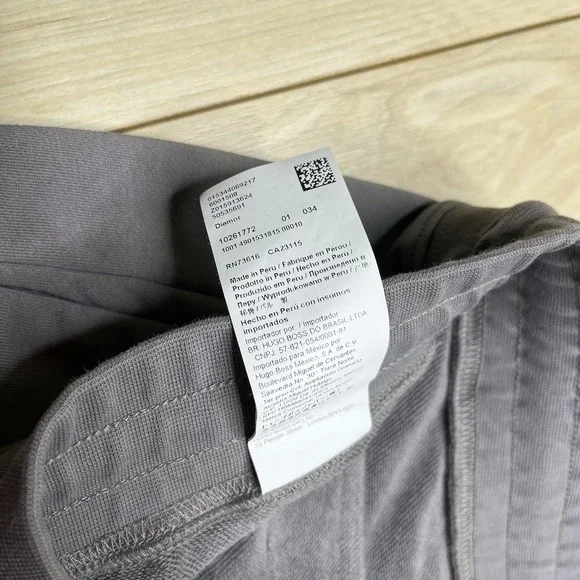 Hugo Boss Terry Knit Logo Sweatpants Joggers Mens XL Gray Tapered Cotton - Picture 11 of 14